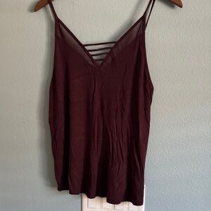 American Eagle Outfitters Deep Burgundy Camisole